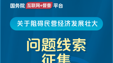 大鸡巴插入高潮视频免费观看国务院“互联网+督查”平台公开征集阻碍民营经济发展壮大问题线索